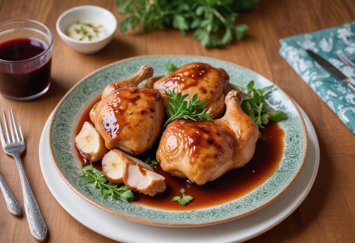 Pollo a la ciruela con jengibre