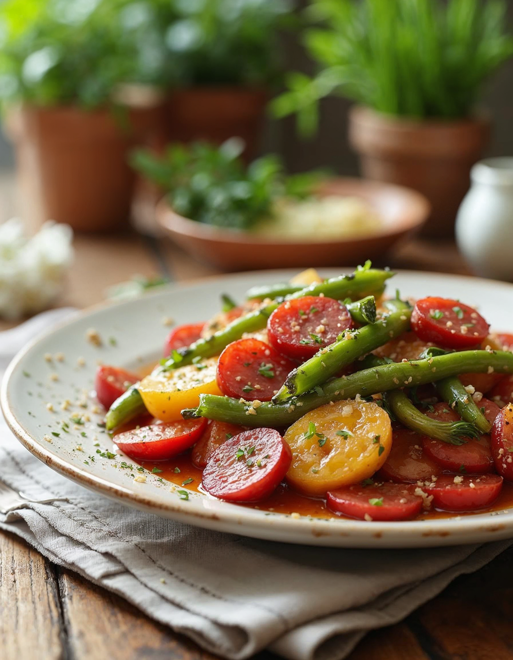 Patatatas con Acelgas y chorizo